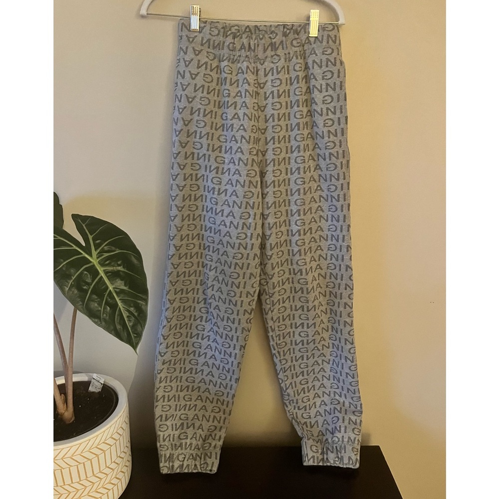 GANNI- jacquard logo track trousers